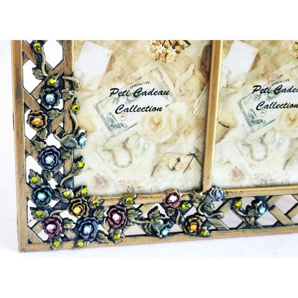 PICTURE FRAME-Vintage Matson Peti Cadeau Collection-Metal-Double (unmarked) - Picture 2 of 15